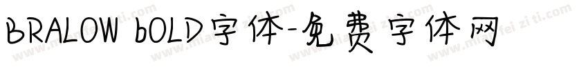 BRALOW bOLD字体字体转换